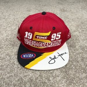 Vintage 1995 John Force NHRA Racing 5 Time‎ World Champion Snapback Cap NWT